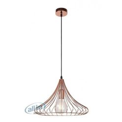   LUCIDE 02402/40/17 | Vinti Lucide függeszték lámpa rövidíthető vezeték 1x E27 vörösréz, fekete