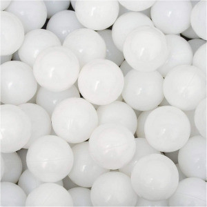 LittleTom 50 db 5,5 cm-es golyós készlet medencék kitöltéséhez játék gyerekeknek, fehér