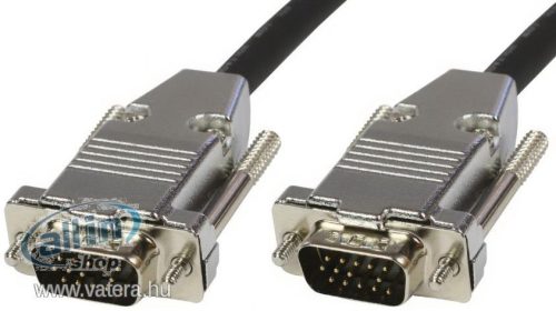 MicroConnect SVGA HD15 15m Metal Fekete kábel