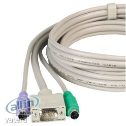   Lindy Premium KVM Combo-, Billentyűzet / video / egér kábel, PS / 2, HD-15 (VGA) 1M