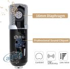 Uhuru UM-910 Profeszionális Plug and Play Podcast mikrofonkészlet asztali állvánnyal