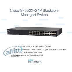   CISCO SF550X-24P-K9-EU Switch: L3 managed, 24 x 10/100 + 2 x 10 GE combo + 2 x 10GE SFP+, rack-mount