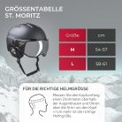 BLACK CREVICE St.Moritz Sísisak Napellenzővel I Állítható Férfi és Női I Sísisak Síszemüveg tartóval I PáramentesI Sí- és snowboardsisak Védőhuzattal