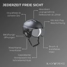 BLACK CREVICE St.Moritz Sísisak Napellenzővel I Állítható Férfi és Női I Sísisak Síszemüveg tartóval I PáramentesI Sí- és snowboardsisak Védőhuzattal
