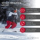 BLACK CREVICE St.Moritz Sísisak Napellenzővel I Állítható Férfi és Női I Sísisak Síszemüveg tartóval I PáramentesI Sí- és snowboardsisak Védőhuzattal