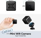 Mini HD WiFi megfigyelő kamera,7 napos készenlét,IR éjszakai látás,Távoli ébresztés