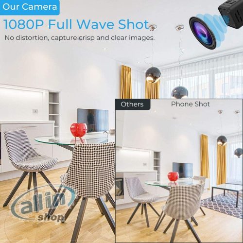 Mini megfigyelő kamera, 1080P HD Hosszú akkumulátor üzemidő,Videohívás,IR éjszakai látás