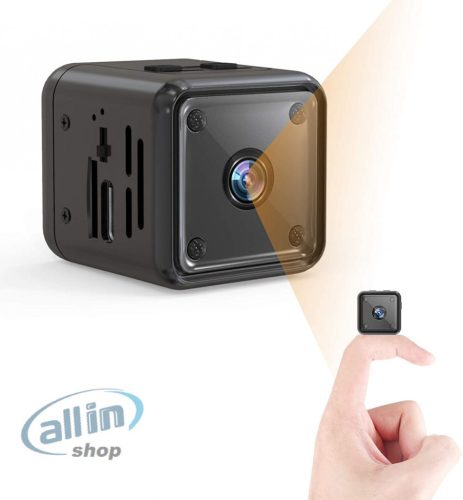 Mini megfigyelő kamera, 1080P HD Hosszú akkumulátor üzemidő,Videohívás,IR éjszakai látás