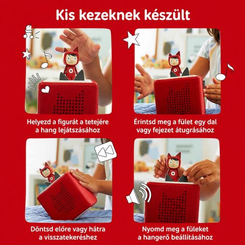 tonies Toniebox Starter Set Kreatív Tonie Figurával – Pink, német nyelvű