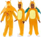 Amscan Pokémon Glurak gyerek jelmez kapucnival – hivatalosan licencelt, unisex, 6–8 éveseknek