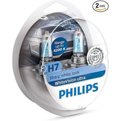   Philips WhiteVision H7 halogén fényszóró izzó – 55 W, 4200 K, fehér fény, tompított és távolsági világításhoz