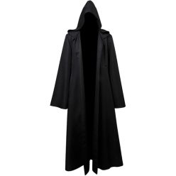  Fuman Jedi Robe Deluxe Cosplay Jelmez – fekete Jedi köpeny (3XL)