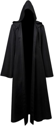 Fuman Jedi Robe Deluxe Cosplay Jelmez – fekete Jedi köpeny (3XL)