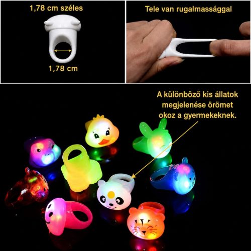 Mikulala 36 darabos LED világító gyűrűk