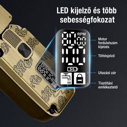 Scttomon elektromos borotva – vízálló, akkus, férfi arc- és fejborotva, haj- és szakállvágó