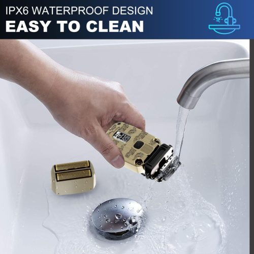 Scttomon elektromos borotva – vízálló, akkus, férfi arc- és fejborotva, haj- és szakállvágó