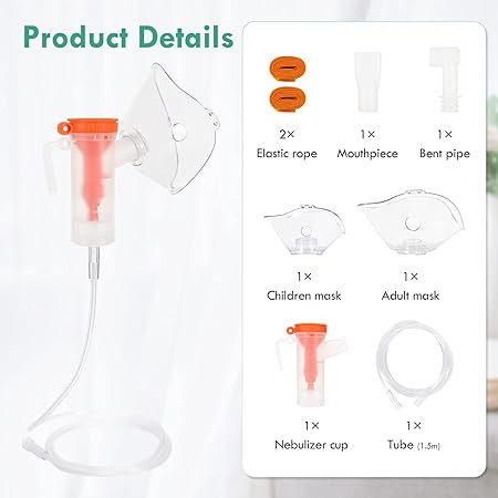 CARER SPARK univerzális inhalátor-kiegészítő készlet – tömlő és szájrész felnőtteknek és gyermekeknek