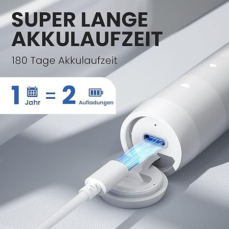 Oclean Flow szónikus elektromos fogkefe – 180 napos akkumulátor, 5 tisztítási mód, IPX7, fehér