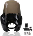 PACEWALKER 17″ magasságú Touring Sport szélvédő+burkolat szett – 5,75″ fényszórónyílással, Gloss fekete (Super Glide T‑Sport / FXDXT / FXR Long Style kompatibilitás)