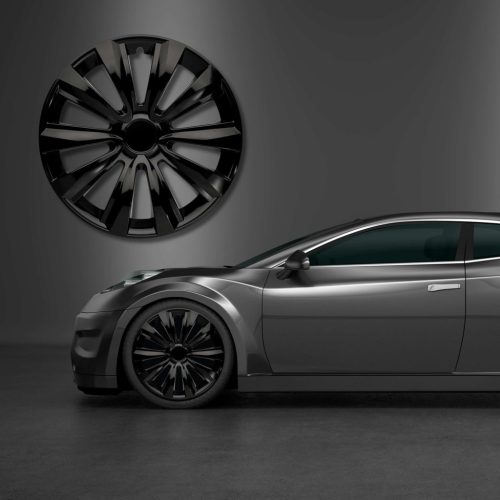 cartrend Delta kerékdísztárcsa 14 col, fekete, speciális ABS, ütésálló, 1 darab