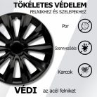 cartrend Delta kerékdísztárcsa 14 col, fekete, speciális ABS, ütésálló, 1 darab