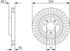 Bosch BD2149 – féktárcsa készlet, 2 darab, első, szellőzött, ECE-R90 minősítéssel