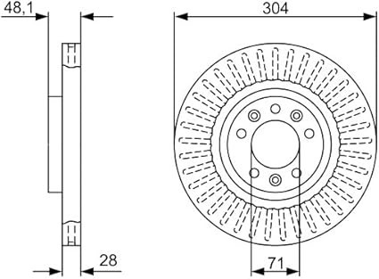 Bosch BD2149 – féktárcsa készlet, 2 darab, első, szellőzött, ECE-R90 minősítéssel