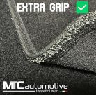 Padlószőnyeg készlet Toyota Yaris III (3/5 ajtós, 2011–2020), nem Hybrid, egyedi kialakítás, gumi talpbetéttel és rögzítő gombokkal, fekete