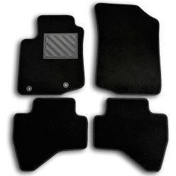   Padlószőnyeg készlet Peugeot 108 (2014–), egyedi méret, csúszásgátló, megerősített gumitalpbetéttel és rögzítő gombokkal, fekete