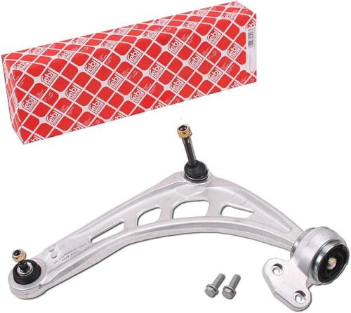 Febi Bilstein 18802 – Első alsó lengőkar hidrotámaszos szilentblokkal, gömbfejjel, tartóval és rögzítő anyával (1 db, alumínium, bal oldal)