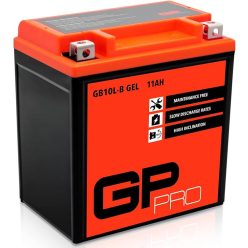   GP-PRO GB10L-B 12V 11Ah zselés motorakkumulátor – karbantartásmentes, zárt kivitel (kompatibilis: YB10L-B / YB10L-B2)