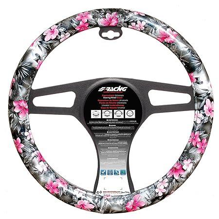 Simoni Racing CVT/36 kormányvédő – fekete, virágmintás