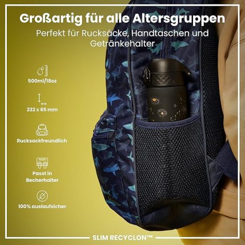 Ion8 kulacs, 500 ml, szivárgásmentes,mennyei univerzum dizájn