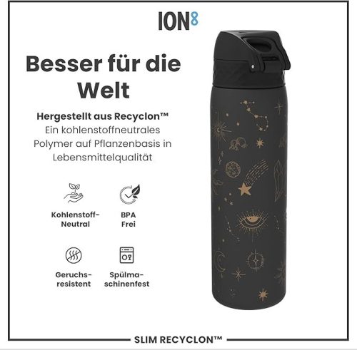 Ion8 kulacs, 500 ml, szivárgásmentes,mennyei univerzum dizájn