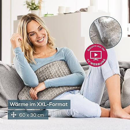 Beurer HK 123 XXL Nordic melegítő párna – 3 hőfok, automatikus kikapcsolás, mosógépben mosható, 60 × 30 cm