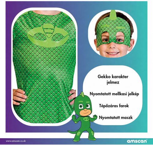 PJ Masks Gekko Jelmez Fiúknak – 7–8 éves méret