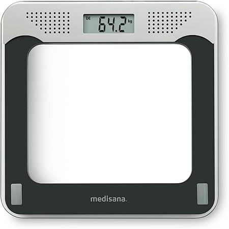 medisana PS 425 beszélő személymérleg - 180 kg, fekete/szürke, -1x próbált