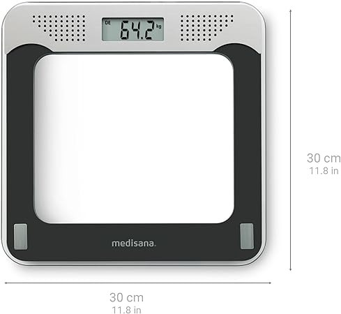 medisana PS 425 beszélő személymérleg - 180 kg, fekete/szürke, -1x próbált
