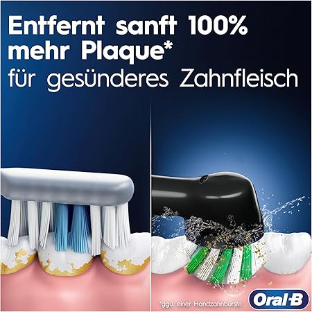 Oral-B Pro Series 3 Plus elektromos fogkefe – 360° nyomásérzékelővel, 3 db pótfejjel, fekete színben