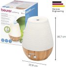 Beurer LA 40 aromadiffúzor – ultraszónikus párásító illóolajokhoz, hangulatfénnyel, fa dizájnnal
