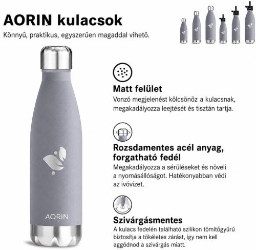 AORIN vákuumszigetelt rozsdamentes acél kulacs 