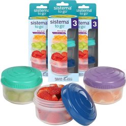   Sistema Snack Potok, Mini Bites TO GO Ételtároló Dobozok, 130 ml