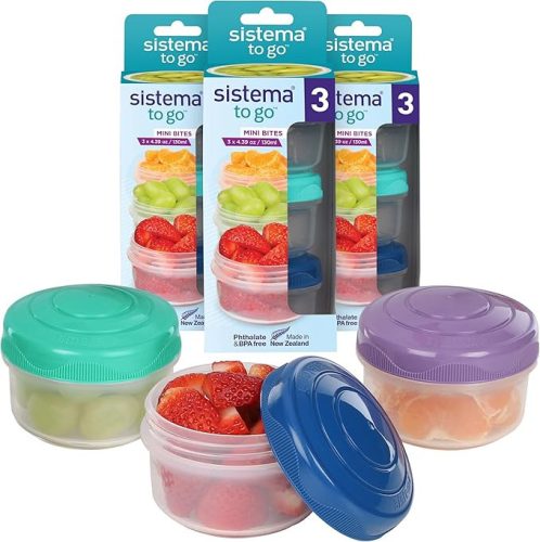 Sistema Snack Potok, Mini Bites TO GO Ételtároló Dobozok, 130 ml