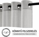 MIULEE 2 db-os áttetsző poliészter vászon függöny fűzőlyukakkal