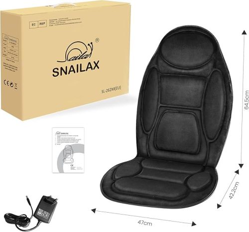 Snailax memóriahabos ülésmasszírozó hát- és derékmasszázzsal, hőfunkcióval