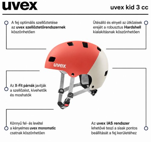 Uvex Kid 3 Cc Solid gyermek kerékpáros sisak