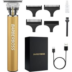   Barberboss QR-2069 arany vezeték nélküli haj- és szakállvágó készlet – precíziós trimmelővel