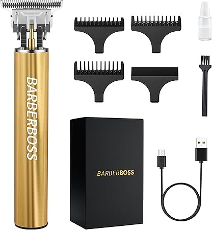 Barberboss QR-2069 arany vezeték nélküli haj- és szakállvágó készlet – precíziós trimmelővel