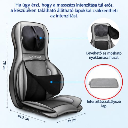 COMFIER Shiatsu masszázsülés – hát- és nyakmasszírozó
