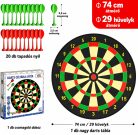 Doloowee 29" gyerek darts tábla – 74 cm, kétoldalas, 8 darts nyíllal, beltéri és kültéri játék, 3–12 éves gyerekeknek